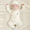 Ropa para bebé recién nacido primavera y otoño recién nacido puro algodón monje base 0 fina marzo otoño ropa para bebé