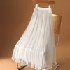 Falda de Gasa Estilo Europeo de Alta Gama 2026 Primavera/Verano Nueva Elegante Falda de Acetato Plisada de Longitud Media