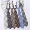 Corbata Pequeña Jk Estilo Universitario Femenino Cuadros Perezoso Uniforme Japonés Estilo Harajuku Camisa Corbata de Lazo Ins Tendencia para Estudiantes Hombres y Mujeres