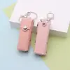 Bolsa de Batom Portátil Nova Bolsa de Presente Carteira de Moedas de Couro Pingente Chaveiro Coração de Menina Mini Espelho de Maquiagem
