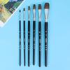 6 pinceles de aceite adecuados para pluma plana, pintura de pelo de comadreja, pintura acrílica al óleo, pintura china, acuarela, agua, tiza, fabricante de arte
