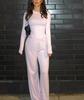 Ropa al por mayor para mujer de dos piezas, suéter de color liso a la moda, ajuste ceñido, y pantalones de pierna recta, para Primavera y Otoño 2025 en Europa y América