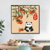 Fabricante de Punto de Cruz Tiktok Kuaishou Xiaohongshu Dropshipping Nuevo Modelo 2026 Bordado con Hilo Sala de Estar Bordado Panda de Dibujos Animados