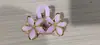 Pinza de Flor Estilo Coreano 2026 para Mujer, Pinza de Tiburón Doble Flor de Acrílico, Elegante Accesorio para el Cabello para Medio Recogido, Pinza de Cabello Fresca y Dulce