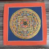 Mandala Pintado a Mano Tibetano Nepalí Dorado Caliente Tamaño 26*26 Núcleo de Tarjeta