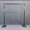 Suportes de Ferro Arco Quadrado Estrutura de Fundo Haste Telescópica Ornamentos de Palco de Casamento ao Ar Livre Montagem Decoração de Estante Dourada
