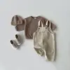 Macacão Infantil Personalizado Estilo Coreano Primavera e Outono Novo Meninos e Meninas Bebê Veludo Cotelê Bebê Tendência Casual
