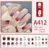Usando Unha Unha Mistura Unhas Francesas ins Aurora Removível Fake Nail Bow Frosted Ice Clear