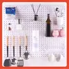 Tablero Perforado de Plástico Almacenamiento Sala de Estar Cocina Dormitorio Pared Divisoria Colgante Estante de Pared para Almacenamiento Estante de Almacenamiento Multi-Accesorios