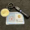 Shenzhen Shuibei Ouro 999 Ouro Puro Novo Logotipo de Carro Pingente Chaveiro Douyin Transmissão Ao Vivo Item Quente Fábrica Atacadista
