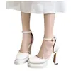 Zapatos Mary Jane para Mujer Modelo Nuevo 2026 con Hebilla, Plataforma, Corte Lateral, Adecuados para Faldas, Tacones Altos Negros para Mujer de Primavera y Otoño