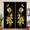 2 piezas Cortina de personaje de flor Fábrica Impresión digital 3D Transfronteriza Amazon Cortina Tipo flor de venta caliente