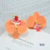Filme Phalaenopsis Flor Pequena Alta Simulação Sentir Phalaenopsis Férias de Verão Processamento de Acessório de Cabeça DIY Chapéu de Formatura