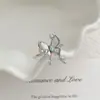 Anillo Mariposa de Concha Estelar, Nuevo Diseño de Lujo Ligero, Dulce y Único con Circonita Azul Marino Claro, Anillo Abierto Ajustable
