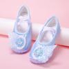Nuevos Zapatos de Baile para Niños Suela Blanda Zapatos de Práctica Satín Morado Lindos Zapatos de Baile Zapatos de Garra de Gato Ballet 8135