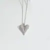 Colar com Pingente de Coração de Amor Personalizado de Nova Entrada Europeu e Americano Corrente para Clavícula Nicho Simples Moda Versátil Joia