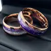 Anel de Aço Inoxidável com Design de Flecha Popular Shengxi Transfronteiriço Mais Vendido Atacado Ouro Rosa Roxo + Aço Seda Flecha