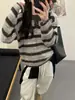 Suéter Rayado Estilo Coreano para Mujer 2026 Nuevo Otoño e Invierno Cuello Redondo Moda Versátil Tejido Delgado Top Básico