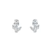 Pendientes de Plata de Ley S999 Tulipán Francés Circonita para Mujer Tendencia Diseño de Nicho Pendientes de Flor Lujo Accesible y de Gama Alta