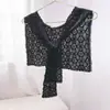 Ropa de abrigo de verano para mujer: Chal de encaje tejido con diseño de ganchillo calado, chaqueta tipo capa corta versátil