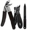 Set de Cortauñas Transfronterizo Adecuado para Uñas Gruesas Acero Inoxidable Cortauñas Grande de Codo Herramienta de Manicura Lima