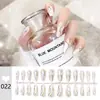 Uñas Postizas Portátiles Pre-hechas al por Mayor, Uñas Portátiles de Tira Completa Simples con un Toque de Lujo, Colección de Pegatinas Blanqueadoras para Uñas