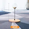 Juguete para Gatos Palo de Madera Maciza con Bola Dispensadora de Premios, Gadget de Autoentretenimiento para Perros y Gatos, Dispensador Automático de Comida y Snacks para Gatos