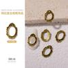 5 marcos de fotos de aleación para decoración de uñas japoneses y coreanos, exquisitos adornos vintage huecos para decoración de uñas, parches de metal, accesorios