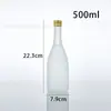 Botellas de Vidrio listas para usar al por mayor del fabricante, Botellas para Vino de Ciruela Verde, Botellas Vacías, Botellas para Vino de Frutas, Botellas Transparentes Esmeriladas para Vino de Arroz Autocerveza, Selladas