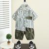 4968 Conjunto de Camisa de Verão para Meninos 2026 Novo Estilo Roupa Infantil Verão Fina Manga Curta Fresco e Estiloso para Bebês