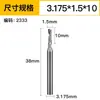Huhao 3.175mm Aço de Tungstênio Fresadora Espiral de Filo Único Faca de Gravação para Acrílico Pvc Publicidade Broca Faca de Corte Cnc