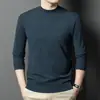 Nuevo Suéter de Lana de Color Sólido de Manga Larga para Hombre, Cuello Alto, Corte Ajustado, Moda Casual, Venta al por Mayor