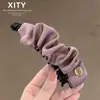 Pinza para el pelo de tela negra para mujer, elegante y lujosa, pinza para coleta alta, pinza banana de moda, nuevo modelo 2026, accesorio para el cabello en la parte posterior de la cabeza