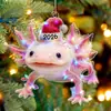 Amazon Nuevo 2026 Navidad Colgante Acrílico Animal Sombrero de Navidad Transfronterizo Decoración Árbol de Navidad Colgante Venta al por Mayor