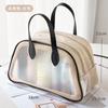 Nueva bolsa de aseo separada para artículos secos y húmedos, bolsa de cosméticos de gran capacidad, simple, portátil, de alto color, impermeable, bolsa de almacenamiento para natación