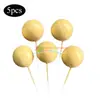 Bolas para Decoración de Pasteles de 10 Piezas, Bolas Doradas y Plateadas, Bolas Navideñas Estilo Ins, Bolas Doradas, Inserts para Repostería, Decoraciones para Pasteles de Boda y Cumpleaños