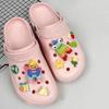 Estilo Ins Monstruo de Dibujos Animados Zapatos de Cueva Accesorios DIY Personalidad Tridimensional Feo Lindo Arco Iris Monstruo Dientes Descubiertos Hebilla para Zapatos de Jardín