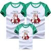2021 verano transfronterizo Navidad barba anciano Algodón Fino ropa para padres e hijos ropa para cuatro niños camiseta de manga corta a juego de colores al por mayor