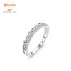 Venda quente transfronteiriça anel de diamante em formato de corrente de moda s925 Prata joia de anel empilhável personalidade feminina joint ins