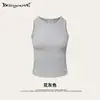 2025 Verano Europeo y Americano Transfronterizo Más Vendido Deporte Fitness Carácter I Marca Básica de Moda Chaleco Gris Vestido de Pareja para Hombres y Mujeres