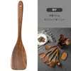 Conjunto de utensílios de cozinha em madeira de acácia Amazon, espátula antiaderente de madeira maciça, colher, concha de sopa de teca, colher para macarrão, colher para arroz