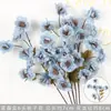 Flores artificiales Azul Niebla Salón de Bodas Flores de Seda Arreglo Floral de Boda Peonía Azul Rosa Abanico de Niebla Palma