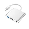 Expansor Tres en Uno Tipo C a HDMI Cable Adaptador 4K Convertidor para Teléfono Móvil y Notebook Cable HD Estación de Acoplamiento