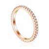 Anillo Europeo y Americano Transfronterizo de Plata S925 para Mujer Anillo de Fila de Plata de Ley Anillo de Plata de Fila para Mujer Diamante de Fila Grande Circonita