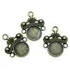 23x18 mm 1.7 g Accesorios para Joyería DIY Conector para Pendiente Lado Único Se Puede Pegar con Parche de 10 mm Conector para Pendiente