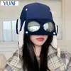 Gorro Lei Feng de Pana con Combinación de Colores de Invierno Set con Gafas a Prueba de Viento Desmontables Gorro de Piloto Cálido para Exteriores Protección para los Oídos
