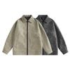 Jaqueta de veludo camurçado imitação masculina retro marca trendy bandido bonito solta casual lapela outono e inverno 2024 jaqueta de couro pu YH-