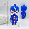 Nuevo llavero de Marvel Reunion Avengers PVC muñeca Iron Man Spider-Man Hulk llavero colgante