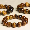 Pulsera de Piedra Ojo de Tigre Natural Pulsera de Ojo de Tigre Amarillo Pulsera de Cristal Natural Piedra de Ojo de Tigre Simple Cuentas Sueltas Cuentas Redondas Piedra de Ojo de Tigre