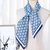 Estilo K Lenço Quadrado 90 Elegante Seda de Imitação Sarja Feminina Decorativo Lenço de Seda Feminino Toque de Seda DIY Lenço Fino de Seda